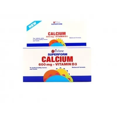 ACTIVELINE CALCIUM 600MG + VIT-D3 60 Tab