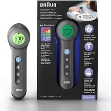 BRAUN THERMOMETER FOREHEAD BNT400 BLACK