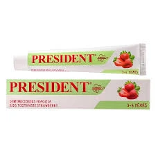 PRESIDENT KIDS 3-6 TOOTHPASTE STRAWBERRY 50ML