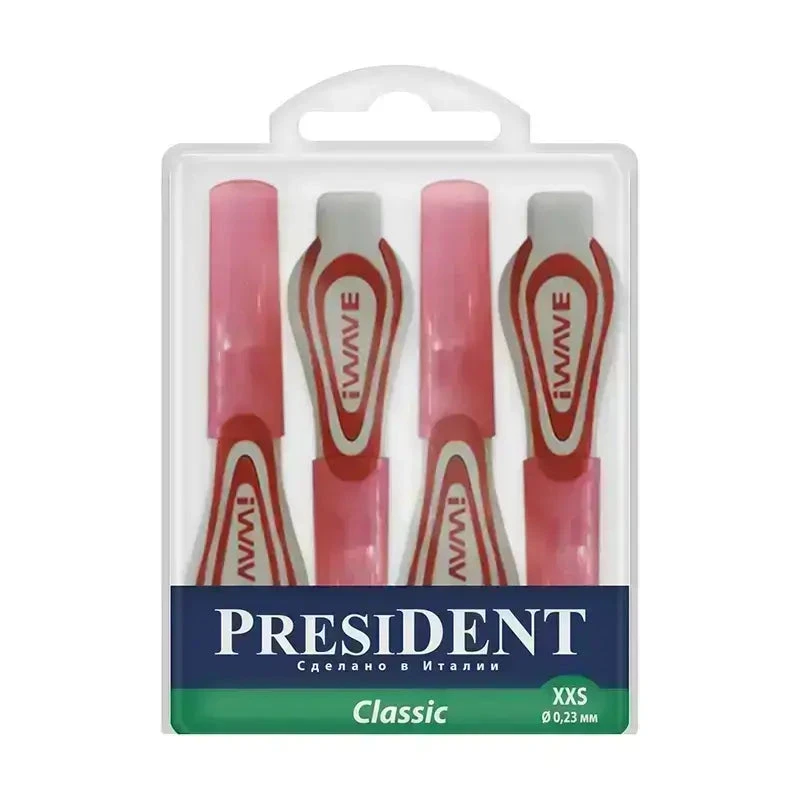 PRESIDENT CLASSIC INTERDENTALBRUSHES XXS 0.23 4 PCS