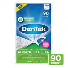 DENTEK TRIPLE CLEAN FLOSS PICK 90'S