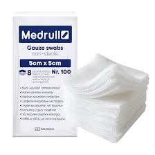 MEDRULL GAUZE SWAB 5CMX5CM 8SL N100
