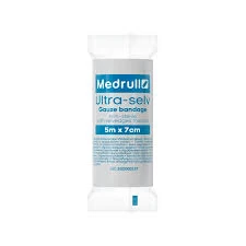 MEDRULL GAUZE BANDAGE N/S WITH SELVEDGES THREADS 7M X 14CM