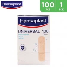Hansaplast Universal Plastic Plasters Strips, 100 Pieces