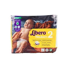 Libero Newborn Baby Diapers, Size 2, 3-6kg, 34 Pieces