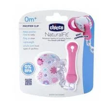 CHICCO CLIP WITH CHAIN PINK