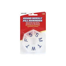 QD 7 DAYS PILL BOX TRANSPARENT ROUND