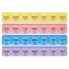 QD WEEKLY 4 DOSES PILL BOX