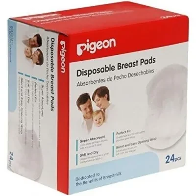 PIGEON DISPOSABLE BREAST PADS 24'S
