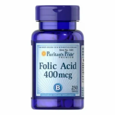 PURITANS PRIDE FOLIC ACID 400MCG 250 TAB