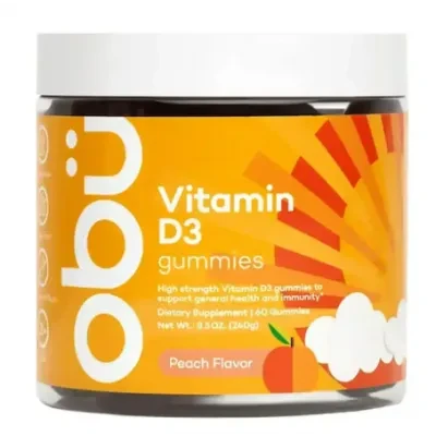 Obu Vitamin D3 Gummies with Peach Flavor 60 Pcs