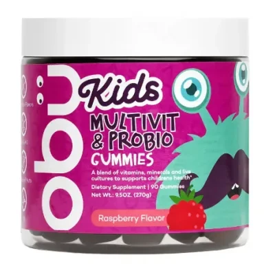 Obu Kids Multivitamin & Probiotic Gummies Raspberry Flavor 90'S